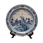 Royal Goedewaagen Blue Delft wandbord met molen, Antiek en Kunst, Ophalen of Verzenden