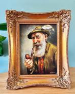 Vintage gouden barok lijst schilderij geweldige prent, Ophalen of Verzenden, Gebruikt, Schilderij