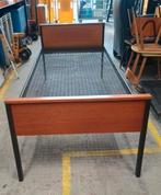 Vintage teak houten Auping spiraal bed 1persoons (kind), Ophalen, Eenpersoons, ., 190 cm of minder