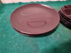 borden paars bruin diner ontbijt 8x, Antiek en Kunst, Antiek | Servies los, Ophalen of Verzenden