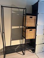 Clothes rail black with baskets, Ophalen, Zo goed als nieuw