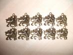 Setje van 10 bronskleurige leeuwen bedeltjes hangers, Overige merken, Overige materialen, Nieuw, Ophalen of Verzenden