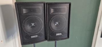 2x Vonyx SL8 passieve speakers incl statief.  beschikbaar voor biedingen