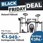 Roland VQD106 Quiet Drums - Digitaal Drumstel, Muziek en Instrumenten, Ophalen of Verzenden, Nieuw, Roland, Elektronisch