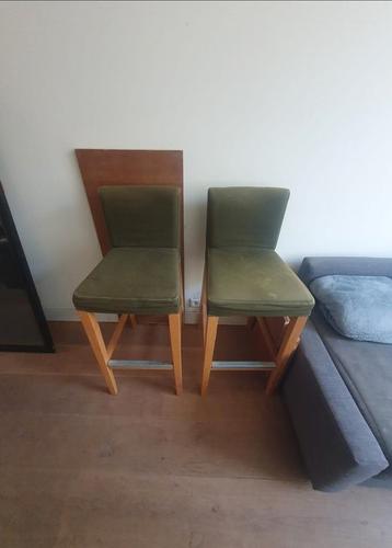 GRATIS groene barkrukken hout