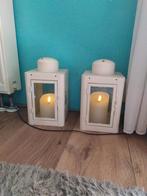 Windlichten, met hert motief. Metaal, vintage, Ophalen