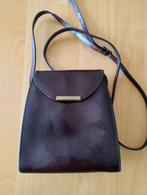 Bruin leren schoudertasje Claudio Ferrici, Sieraden, Tassen en Uiterlijk, Tassen | Schoudertassen, Ophalen, Zo goed als nieuw