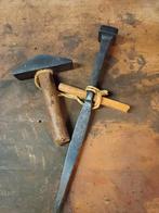 Oude haarspit en haarhamer, Antiek en Kunst, Antiek | Gereedschap en Instrumenten, Ophalen of Verzenden