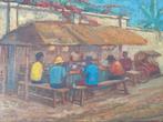 Indonesië streetfood kraam Gesigneerd, Antiek en Kunst, Ophalen of Verzenden