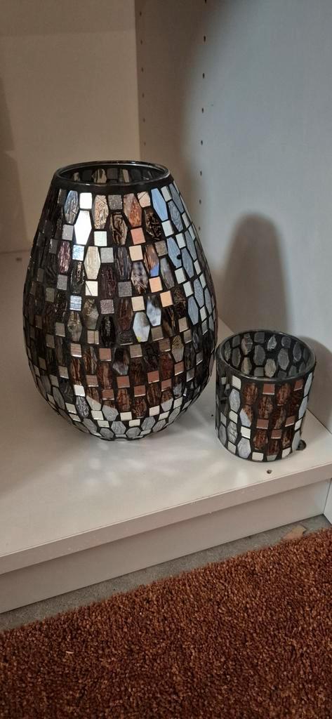 Mooie mozaïek windlichten set windlicht, Antiek en Kunst, Antiek | Woonaccessoires, Ophalen of Verzenden