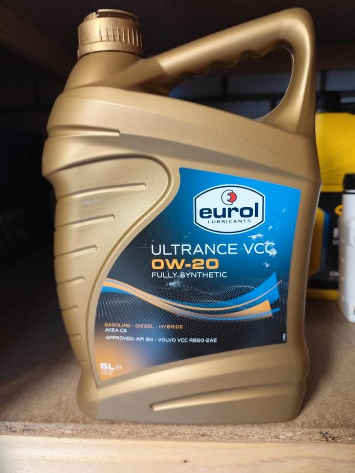 Eurol Ultrance VCC 0W-20 Motorolie 5L, Auto-onderdelen, Motor en Toebehoren, Volvo, Universele onderdelen, Nieuw, Ophalen of Verzenden