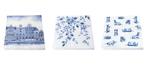Servetten Delfts Blauw - Heinen - Nhaan - huisjes - bloesem, Ophalen of Verzenden, Nieuw, Overige stijlen