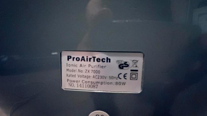 ProAirTech ZX 7000 Luchtreiniger, Witgoed en Apparatuur, Luchtbehandelingsapparatuur, Gebruikt, Luchtreiniger, Ophalen of Verzenden