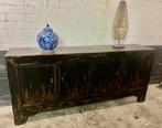Chinees elmwood dressoir Chinese kast massief bruin zwart, Verburgt Vintage, Ophalen of Verzenden, 25 tot 50 cm, Overige houtsoorten