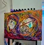 Origineel Abstract Schilderij 50x70cm, Antiek en Kunst, Kunst | Schilderijen | Abstract, Ophalen of Verzenden