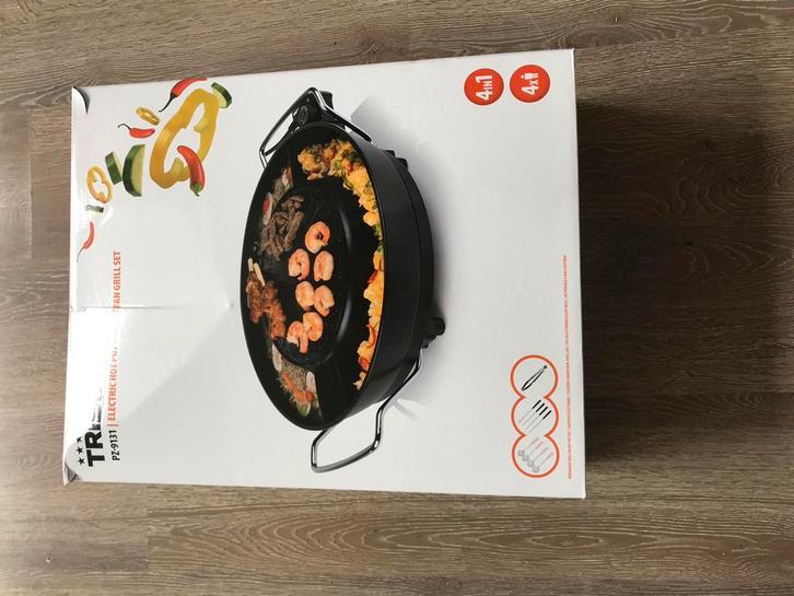 Elektrische Hot Pot & Koreaanse Grill Set, Witgoed en Apparatuur, Grillplaten, Nieuw, Tafelgrill, Ophalen of Verzenden