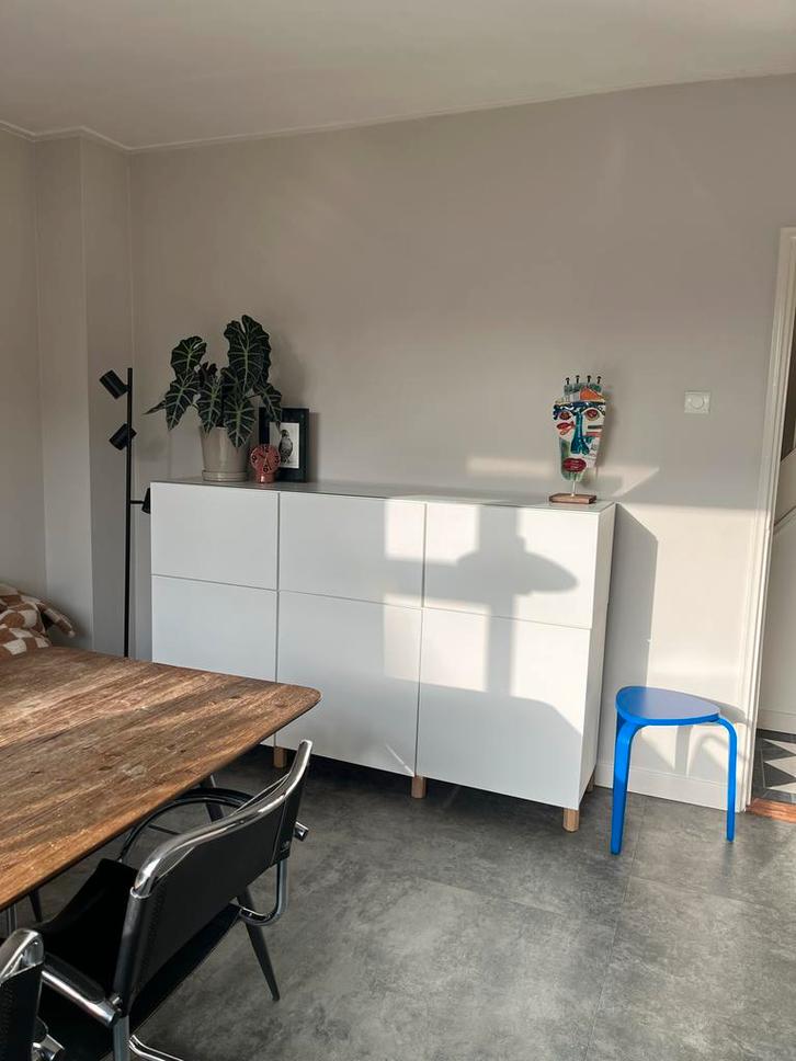 Witte IKEA BESTA kast - opbergkast/keukendressoir/tv meubel, Huis en Inrichting, Kasten | Dressoirs, Zo goed als nieuw, 150 tot 200 cm