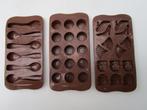 3 x chocoladevorm / vorm voor bonbons. Rubber. NIEUW., Ophalen, Nieuw