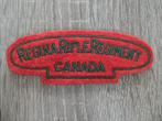 Regina Rifle Regiment Canada shoulder sleeve, Ophalen of Verzenden, Landmacht, Engeland, Embleem of Badge
