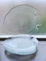 Vintage Arcoroc France vis servies 12-delig helder glas, Ophalen of Verzenden, Huis en Inrichting