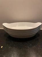 4 Pillivuyt ovale oven schaaltjes wit porselein, Ophalen of Verzenden, Overige stijlen, Porselein, Schaal of Schalen