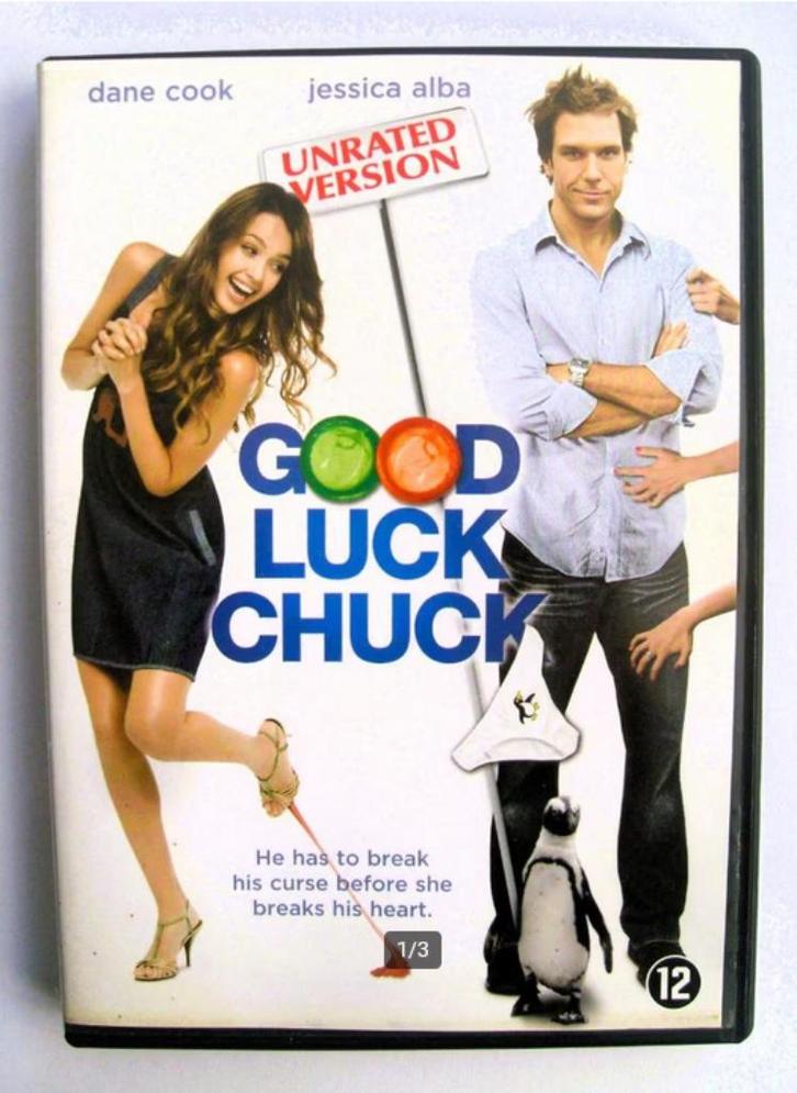 Good Luck Chuck (originele dvd) Jessica Alba & Dane Cook, Cd's en Dvd's, Dvd's | Komedie, Zo goed als nieuw, Romantische komedie