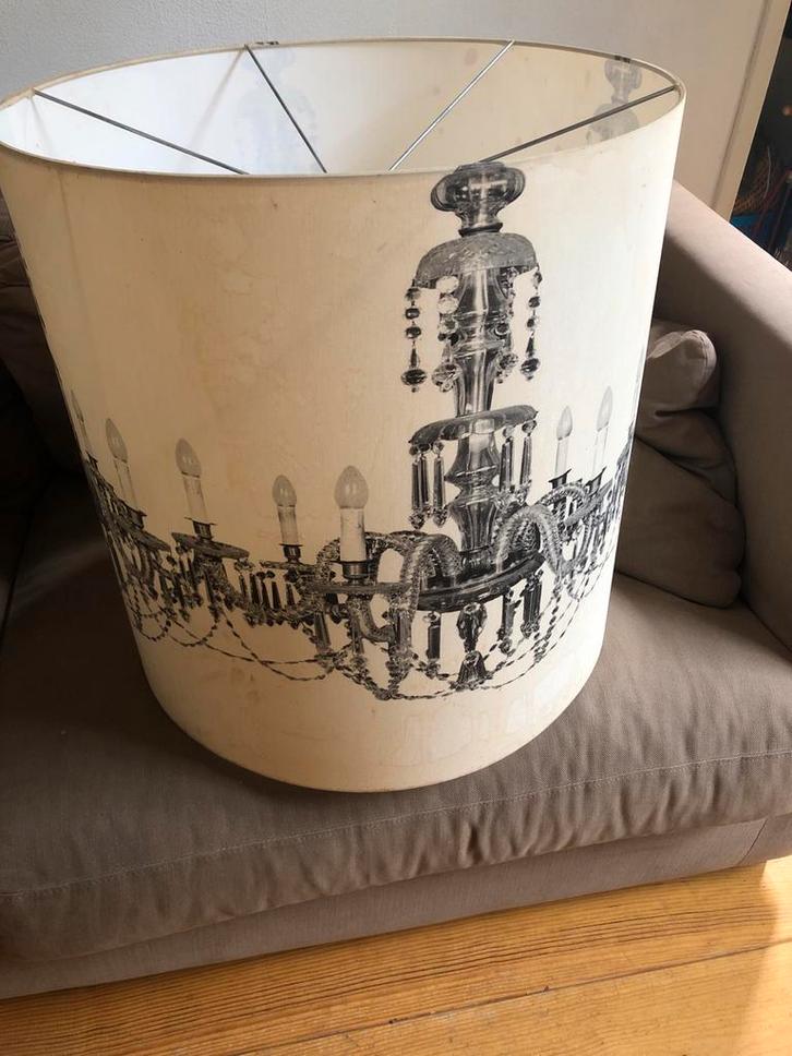 Brunklaus Amsterdam Lampenkap, Huis en Inrichting, Lampen | Lampenkappen, Gebruikt, 25 tot 50 cm, Rond, Wit, Ophalen of Verzenden