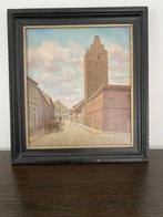 Fraai schilderij begin 20ste eeuw, buitenmaat 49 cm x 45 cm, Ophalen of Verzenden