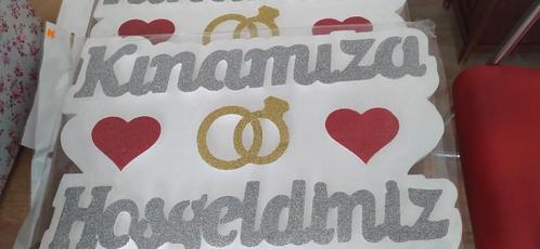 Kinamiza Hosgeldiniz ( Welkom op onze Henna feest), Hobby en Vrije tijd, Feestartikelen, Versiering, Ophalen of Verzenden