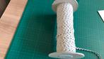 Zig zag band retro 2cm breed beige.  (Ee), Ophalen of Verzenden, Zo goed als nieuw, Lint, Band of Elastiek