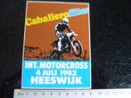 sticker int motorcross heeswijk 1982 motocross caballero, Verzamelen, Verzenden, Zo goed als nieuw, Sport
