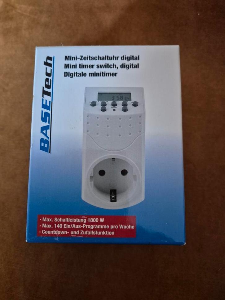 Digitale Mini Timer - Perfect voor Thuis!, Doe-het-zelf en Verbouw, Elektra en Kabels, Nieuw, Schakelaar, Ophalen of Verzenden