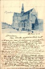 Haarlem - Kerk - Tegel Blauw, Ophalen of Verzenden, Voor 1920, Gelopen, Noord-Holland
