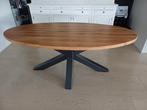 Massief Eiken Ovale Tafel met Spinpoot, Huis en Inrichting, Tafels | Eettafels, Ophalen, 100 tot 150 cm, 200 cm of meer, Japandi, landelijk, Scandinavisch industrieel