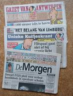 3 Kuifje kranten De Morgen Belang van Limburg Gazet Antwep., Boeken, Meerdere stripboeken, Verzenden, Gelezen