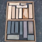 LOT OF 17 RAZOR HONING SHARPENING STONE BARBER SCHEERMES, Verzenden