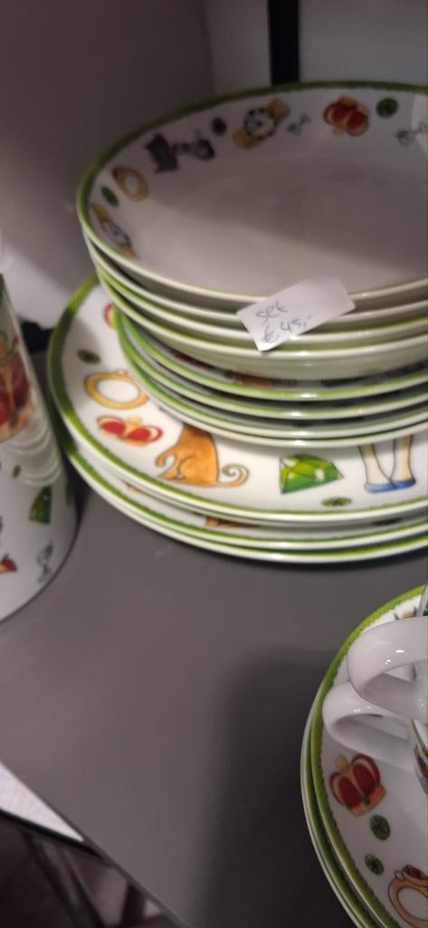 Vrolijk 90s Servies, Gebruikt, Onbekend, Ophalen of Verzenden, Onbekend