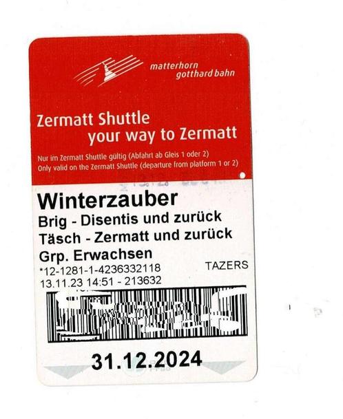 Treinkaart in Zwitserland, Tickets en Kaartjes, Trein, Bus en Vliegtuig, Eén persoon, Algemeen kaartje, Trein, Buitenland