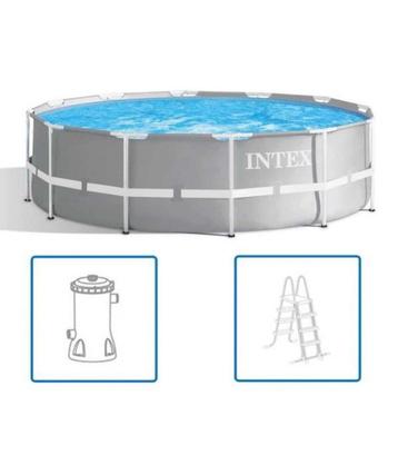 Intex Prism Pool diam. 366 cm. badwandhoogte 99 cm. incl. fi beschikbaar voor biedingen