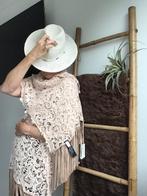 NIEUW Rino en Pelle Kanten Omslagdoek met Franjes nude, Kleding | Dames, Ophalen of Verzenden, Nieuw