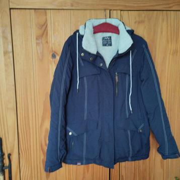Human Nature capuchon dames winterjas teddy donkerblauw mt L beschikbaar voor biedingen
