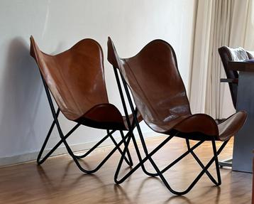 Buffalo Vlinderstoelen Cognac (2 stuks) beschikbaar voor biedingen