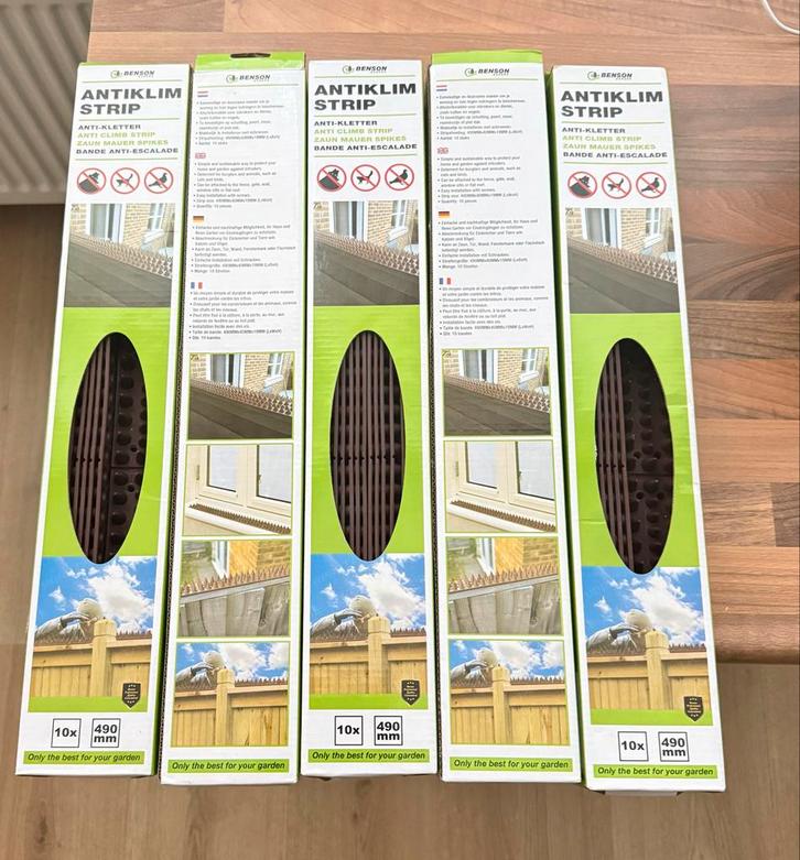 Anti-Klim Strip - Nieuw in verpakking!5xtotaal minmaal€10, Tuin en Terras, Tuinhekken en Hekwerk, Nieuw, Overige typen, Kunststof