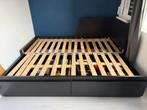 Uitschuifbaar IKEA bed (1-2 persoons), Ophalen, Zwart, Tweepersoons, 180 cm