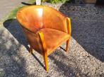 Schapenleren fauteuil, Ophalen, Gebruikt, 50 tot 75 cm, Leer