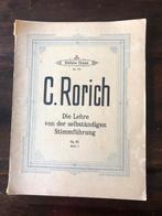 Bladmuziek met etudes voor piano van C Rorich, Muziek en Instrumenten, Bladmuziek, Klassiek, Ophalen of Verzenden, Zo goed als nieuw