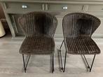 2 basic label stoelen, bruin, Huis en Inrichting, Stoelen, Ophalen, Zo goed als nieuw, Bruin