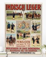 grote Indisch Leger 1909 KNIL Propaganda Poster Affiche, Ophalen of Verzenden, Landmacht, Nederland, Foto of Poster