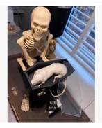 Opgezette muis in doodskistje met skelet Gotic Halloween, Ophalen of Verzenden, Nieuw, Overige soorten, Opgezet dier