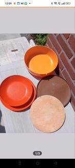 Prachtig origineel oranje Jaren 70 kampeer servies. Mepal., Caravans en Kamperen, Ophalen, Gebruikt